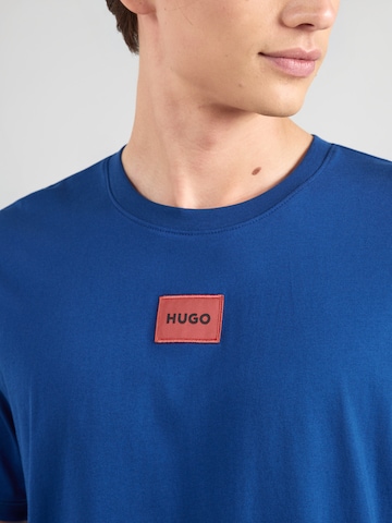 HUGO Koszulka 'Diragolino212' w kolorze niebieski