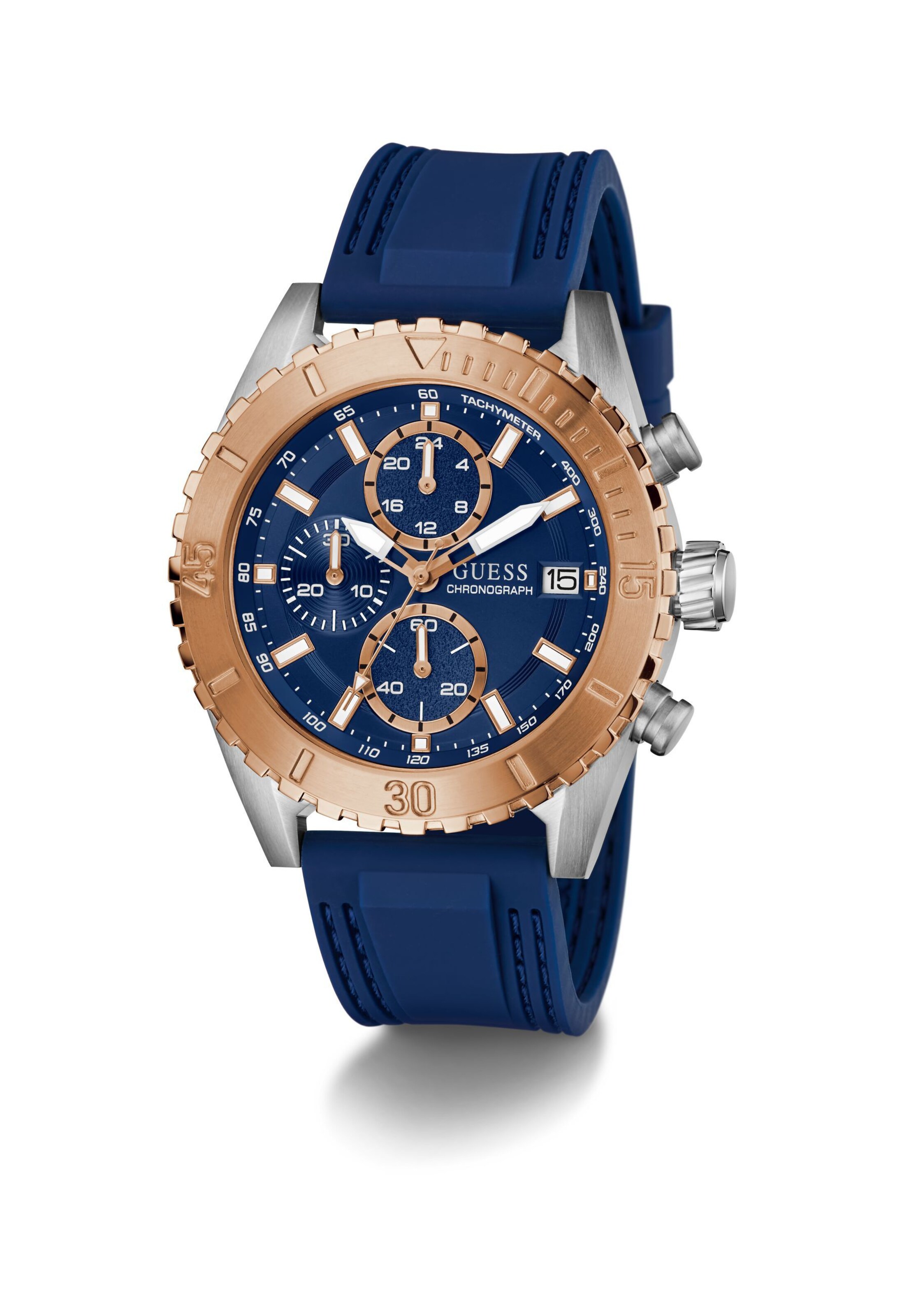 Montre à affichage analogique 'DEFENDER' GUESS en bleu : devant