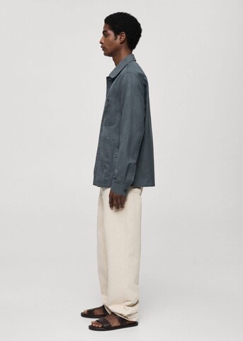 MANGO MAN Slim fit Between-Season Jacket 'Delave' in Blue