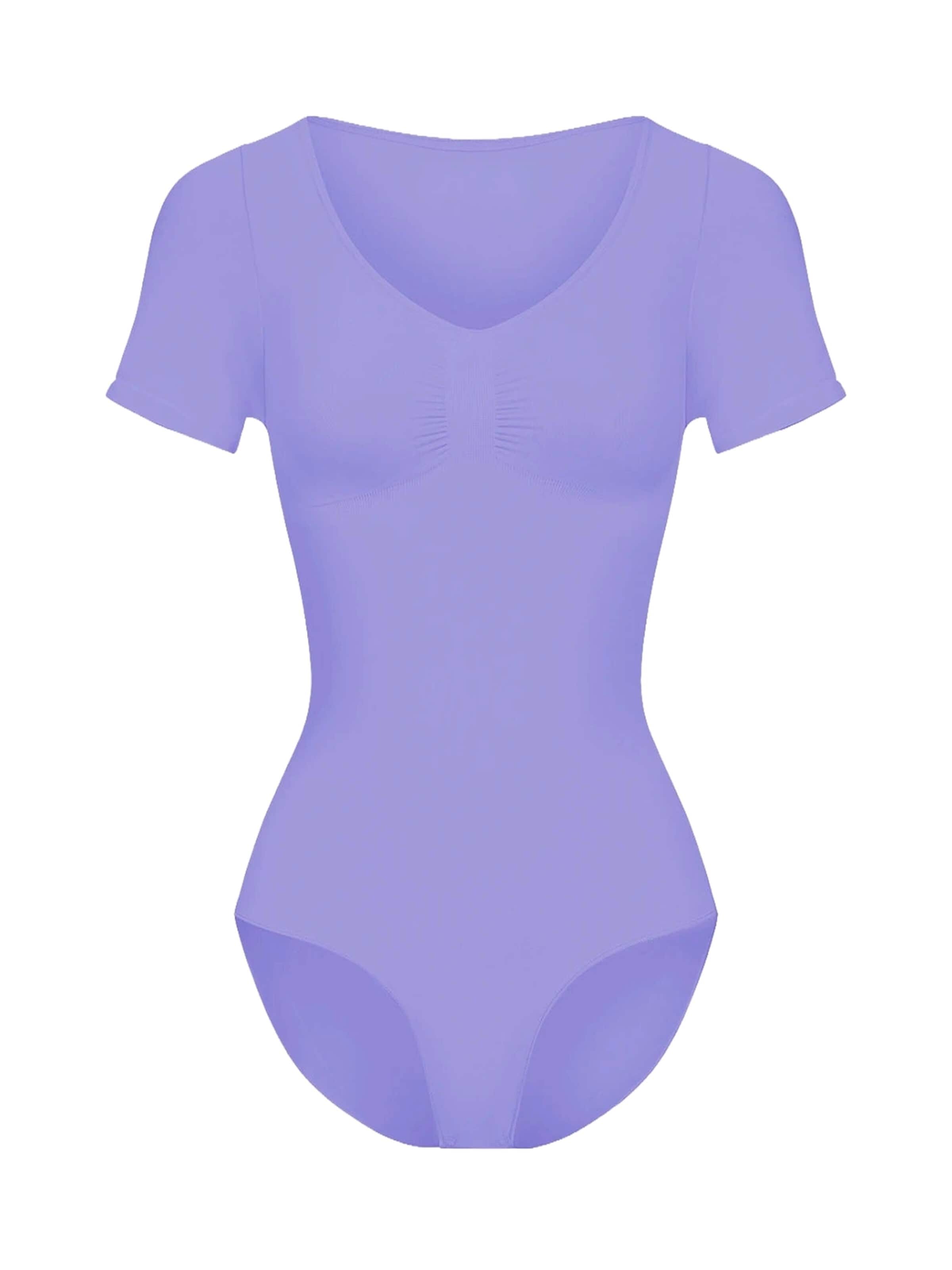 cfab Shapingbody 'T-Shirt Bodysuit Sculpting Shapewear mit Slip' in Lila: voorkant