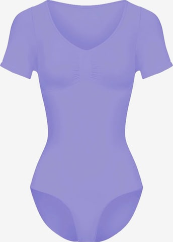 cfab Shapingbody 'T-Shirt Bodysuit Sculpting Shapewear mit Slip' in Lila: voorkant