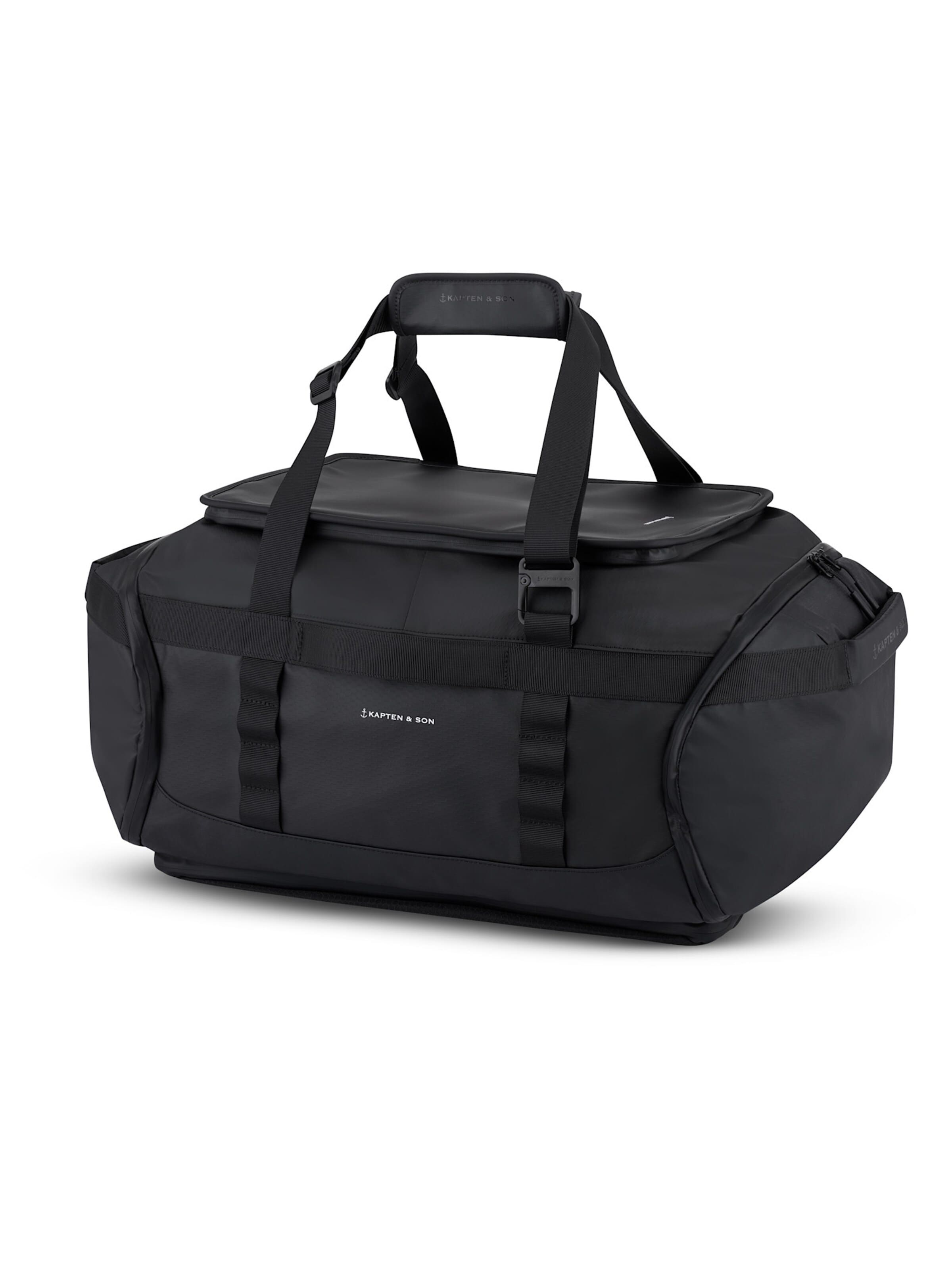 Sac de voyage 'Lisbon Duffle Backpack Medium' Kapten & Son en noir : devant