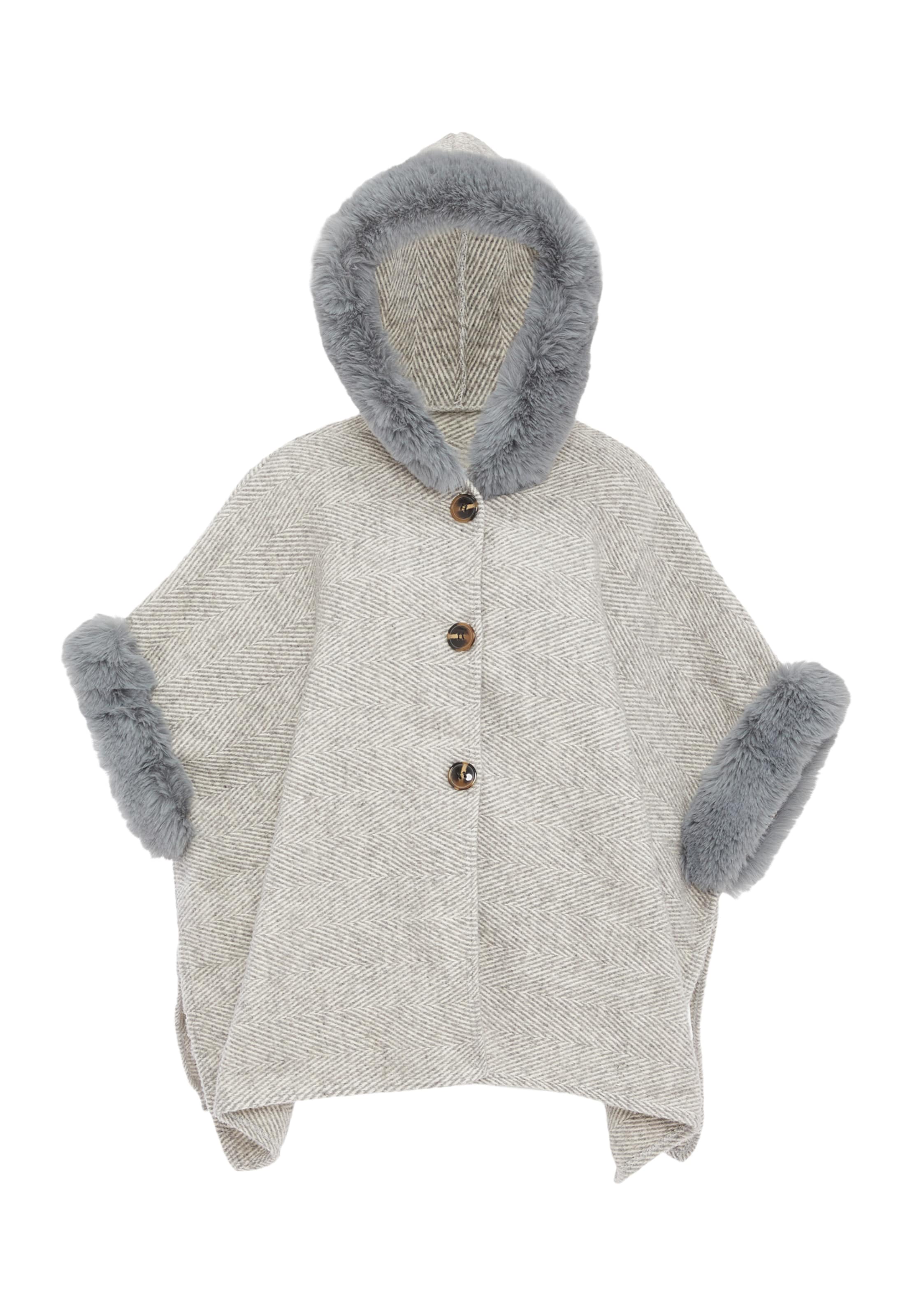 FRAULLY Cape in Beige: voorkant