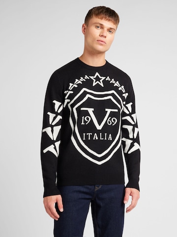 juoda 19V69 ITALIA Megztinis 'ENZO': priekis