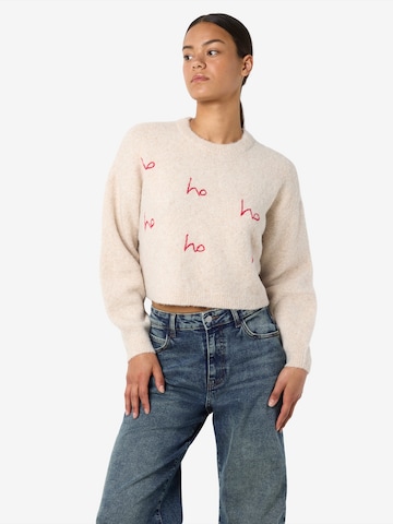 Pull-over 'NMVIXEN' Noisy may en beige : devant