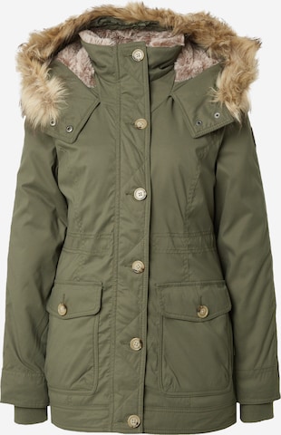 HOLLISTER Winter Parka in Green: front