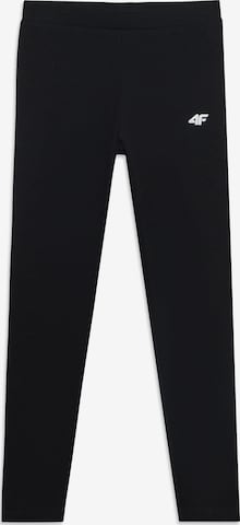 4F Junior Skinny Sporthose in Schwarz: Vorderseite