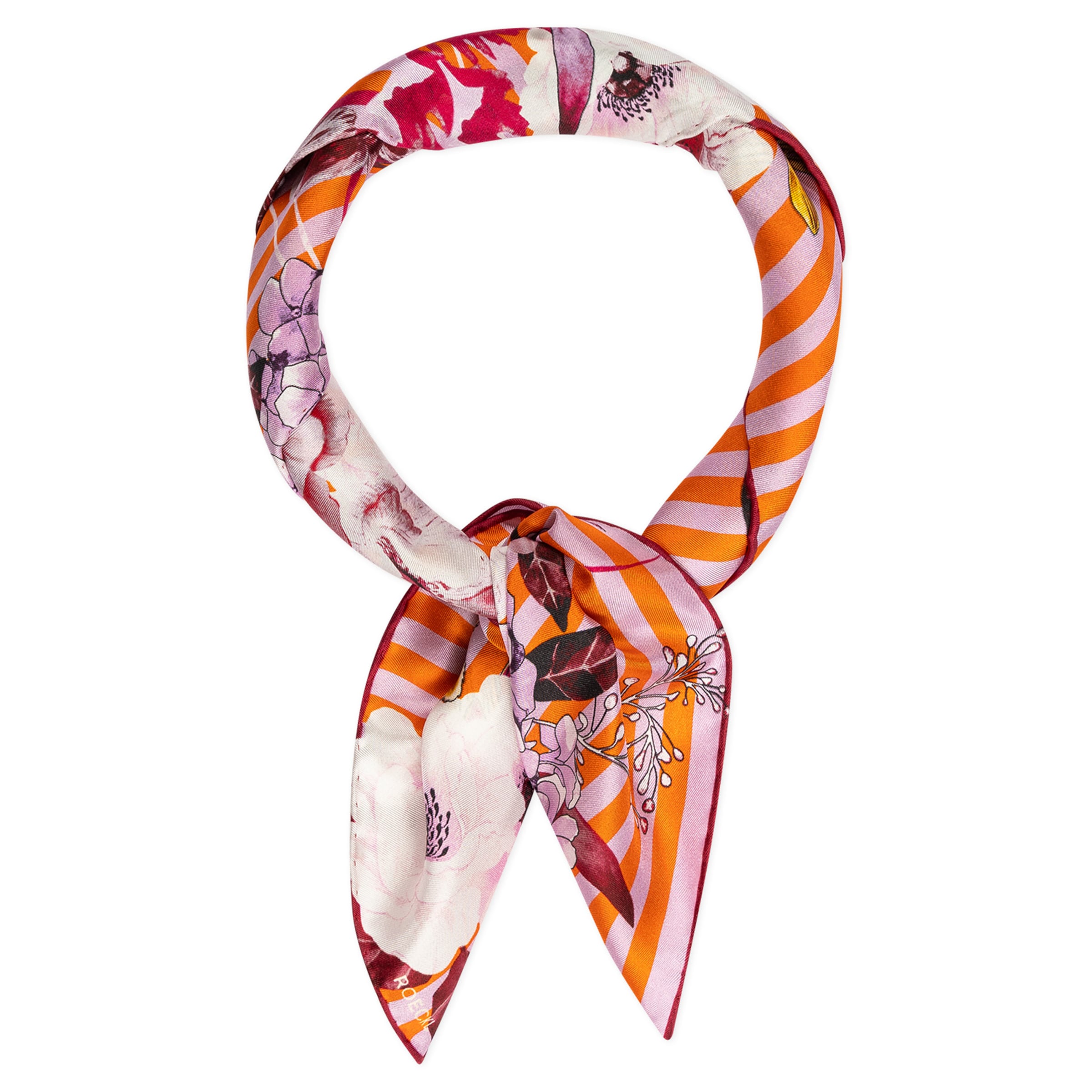 Foulard ' BLOSSOMING STRIPES ' di Roeckl in arancione