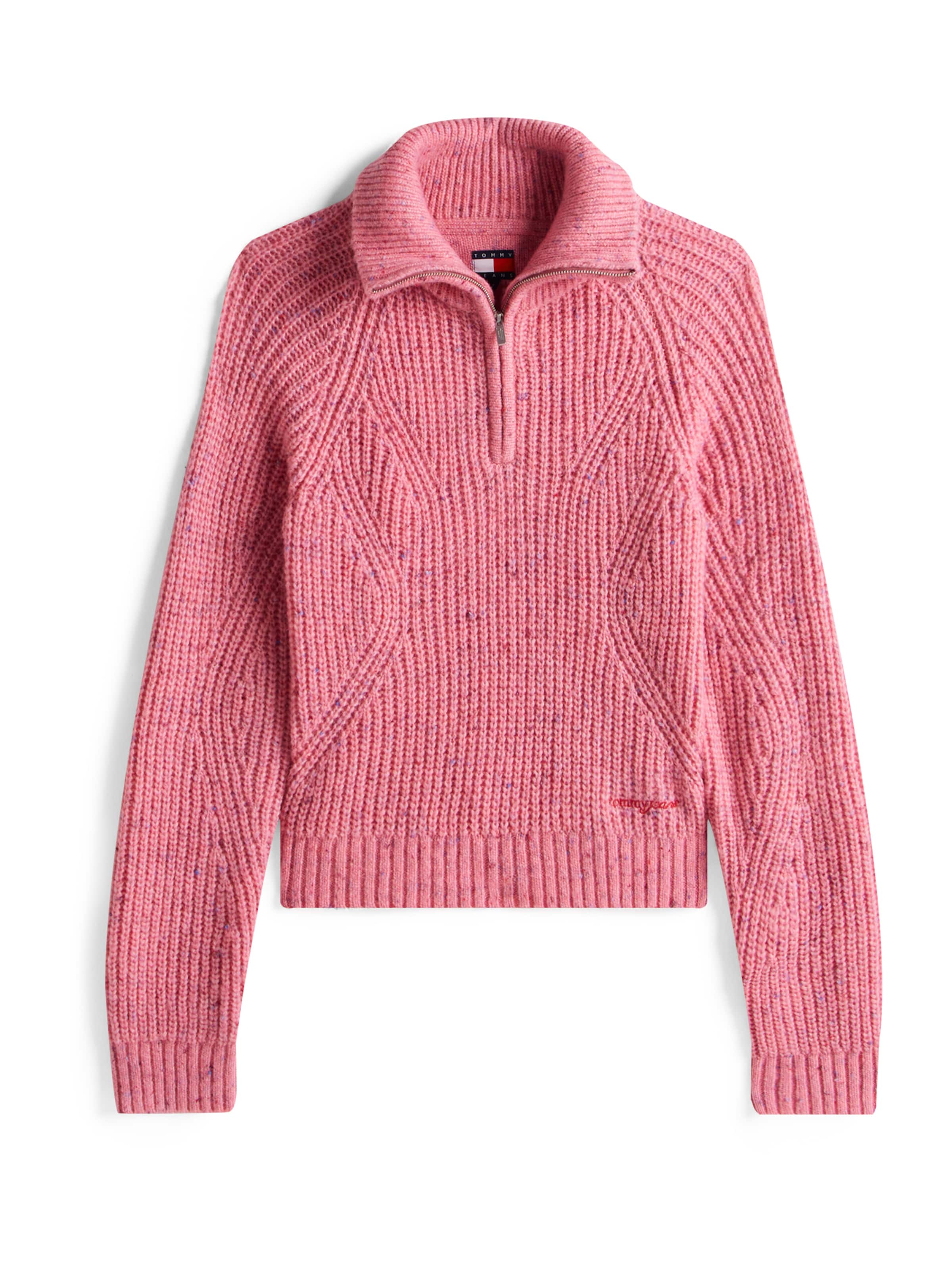 Tommy Jeans Svetr – pink: přední strana