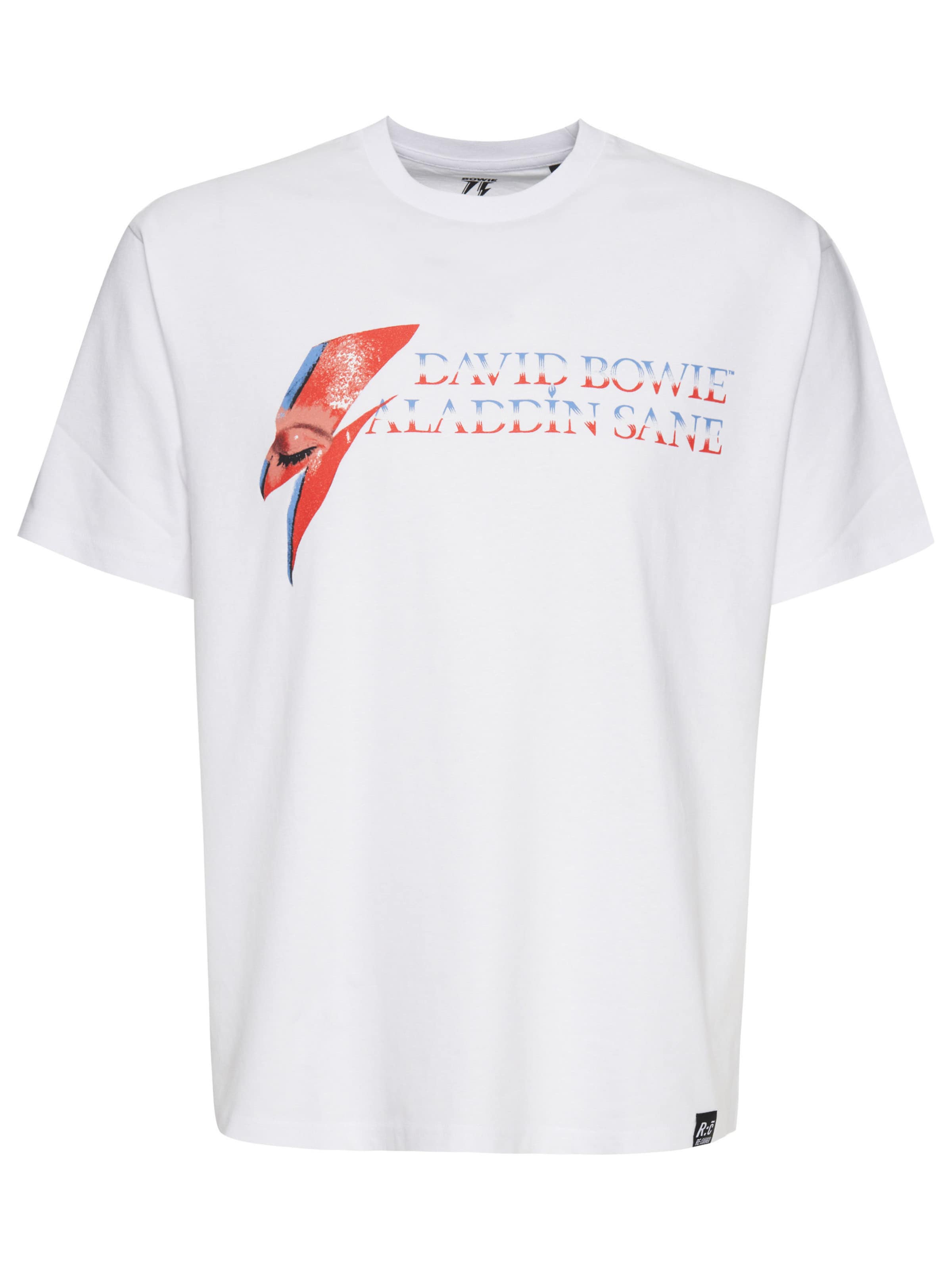 Recovered Shirt 'David Bowie Aladdin Sane' in White: front