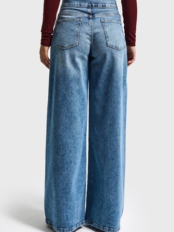 IT'S BASIC Wide leg Jeans 'Palazzo Mid Rise Jeans' in Blauw
