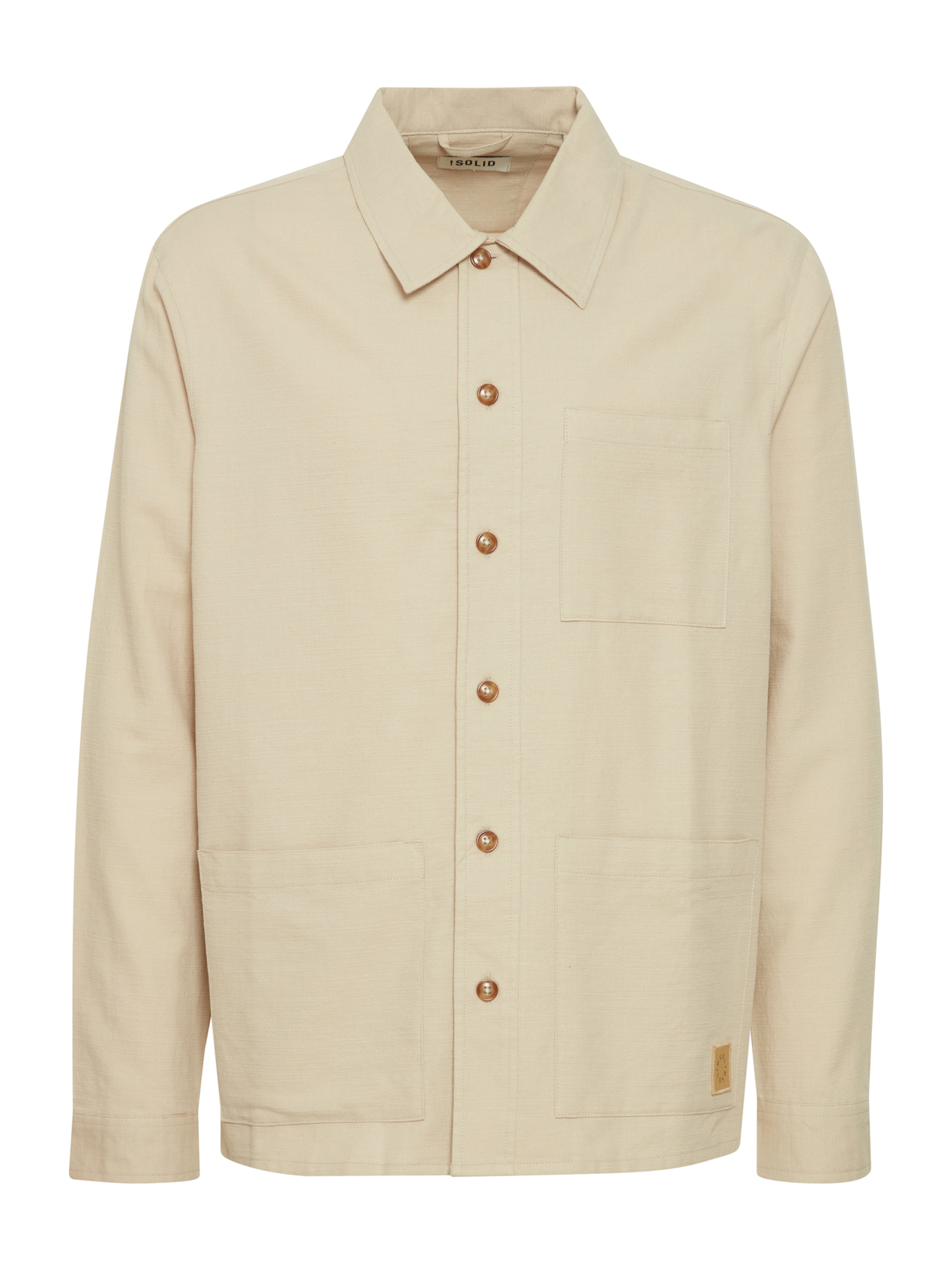 !Solid Comfort Fit Skjorte 'SDIbro' i beige: forside