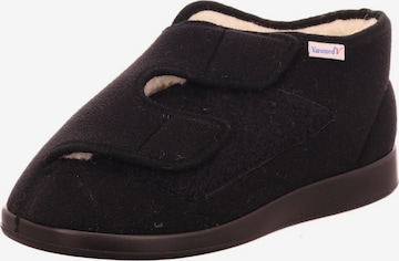 Pantoufle 'Hausschuh Herren 60.925 60 Textil in schwarz' Varomed en noir : devant