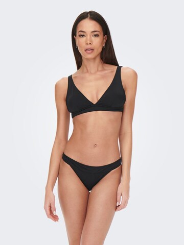 ONLY Triangle Bikini in Black: front