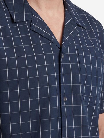 SEIDENSTICKER Pyjama kort 'Classic Web' in Blauw