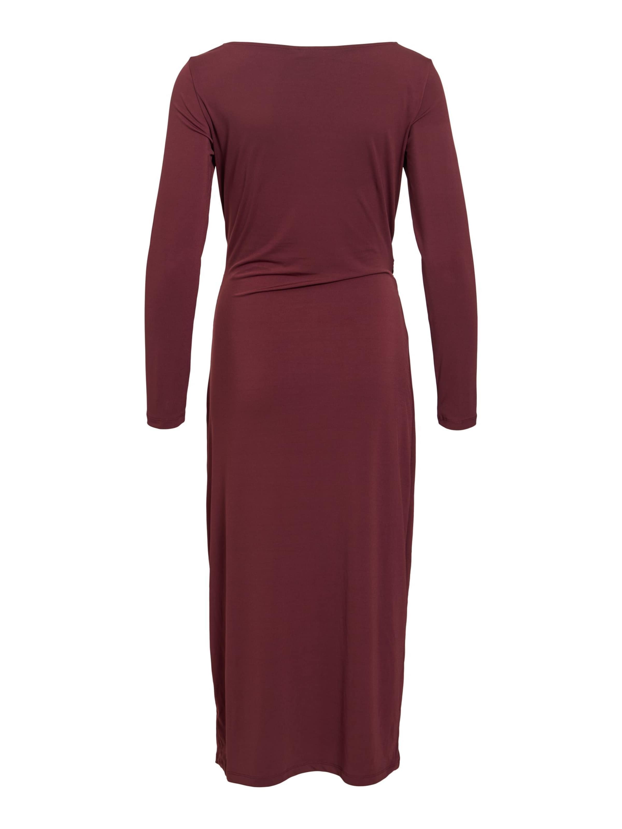 VILA VIJUSTINE Langarm Maxikleid in Rot