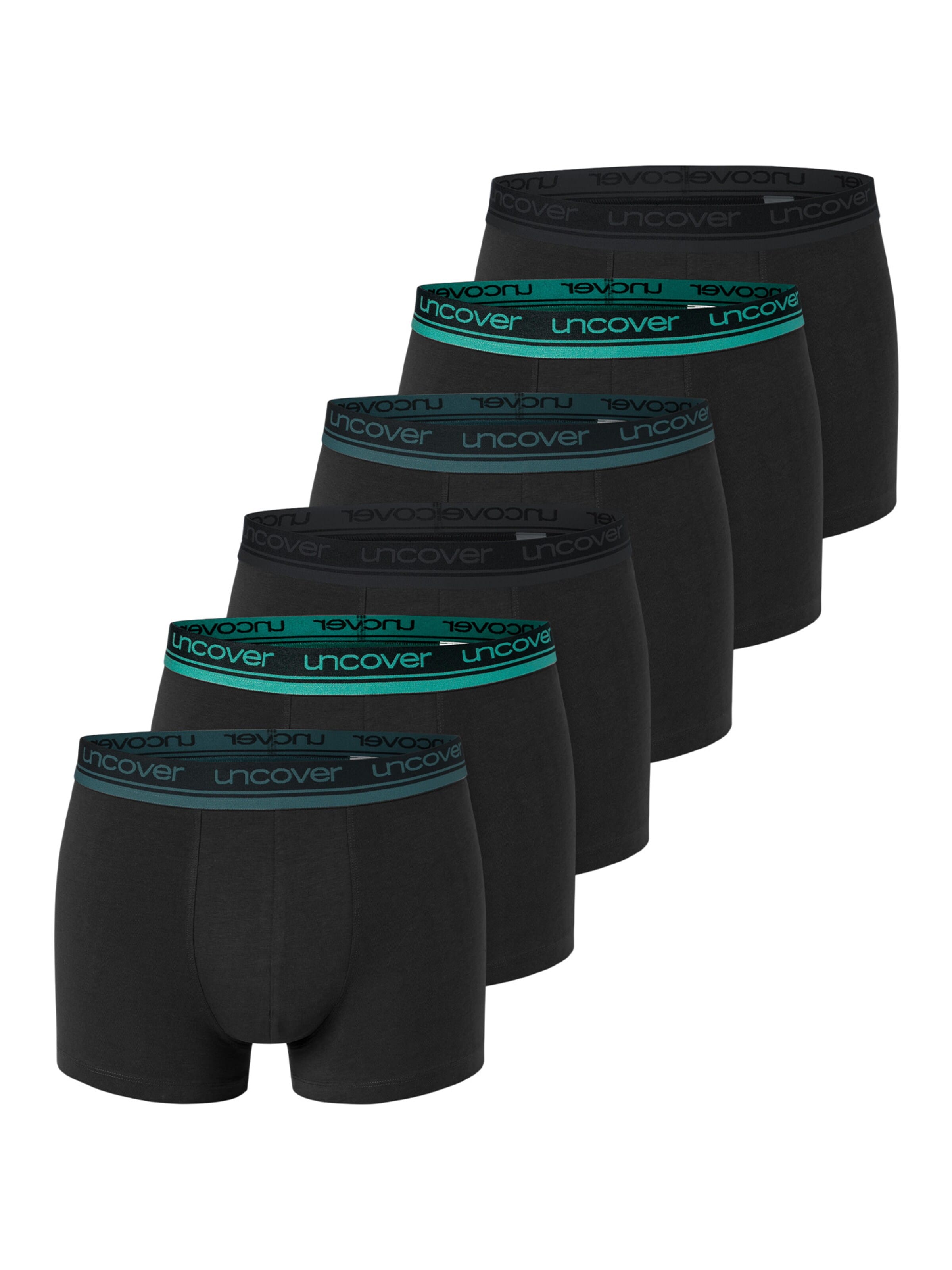 uncover by SCHIESSER Boxershorts 'Cotton' in Zwart: voorkant