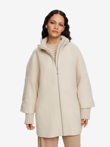 ESPRIT Between-Seasons Coat in Beige: front