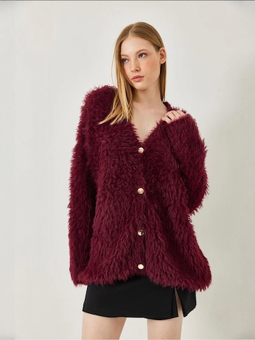 Bianco Lucci Gebreid vest in Rood