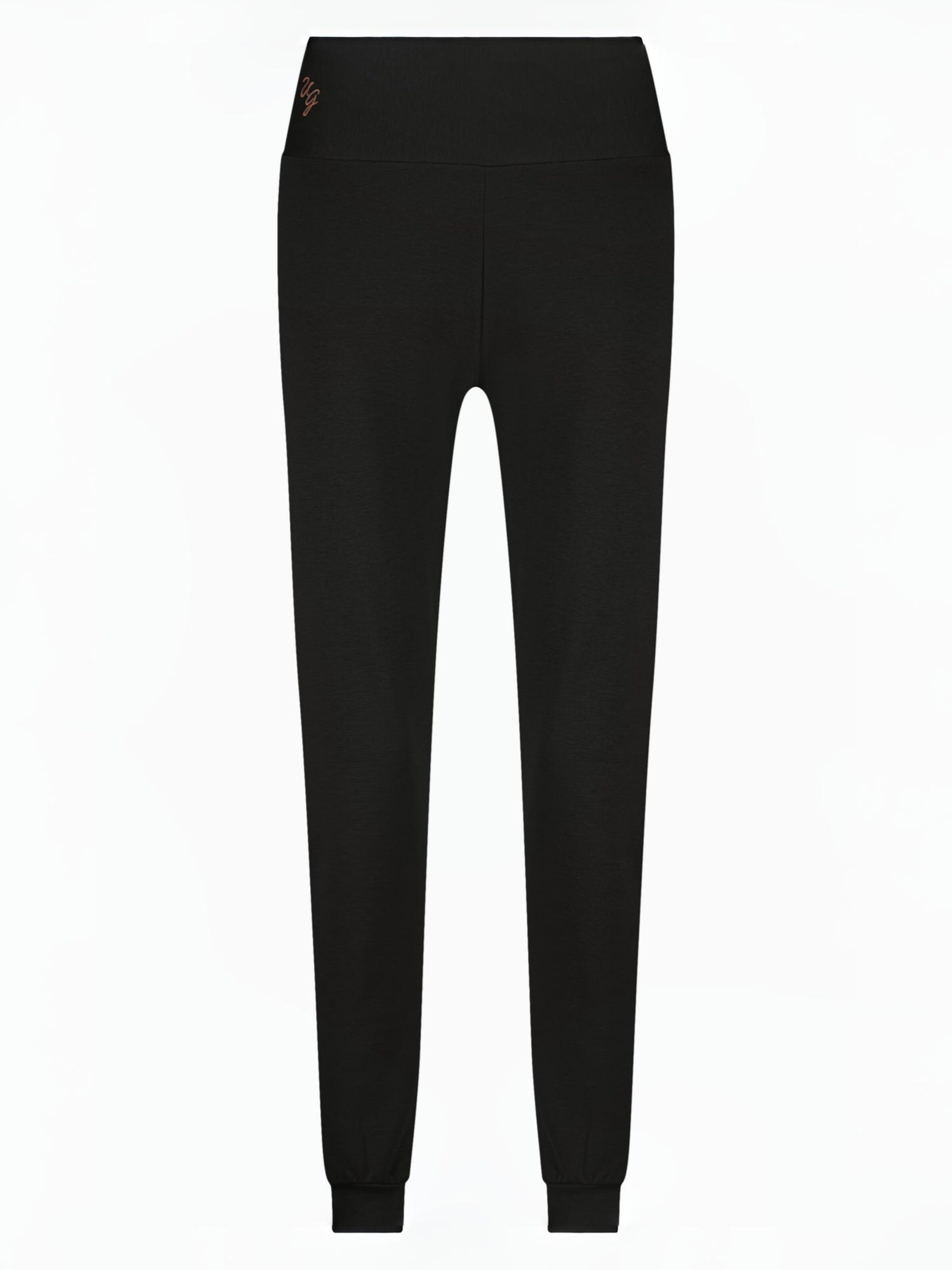 Urban Goddess Yoga & Activewear Loose fit Workout Pants 'Ojas Yogabroek - Onyx Black' in Black: front