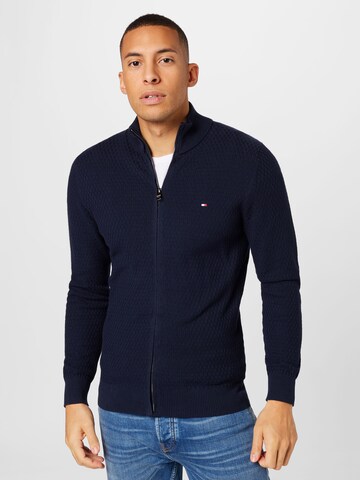 Vestes en maille TOMMY HILFIGER en bleu : devant