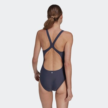 ADIDAS PERFORMANCE Bralette Active Swimsuit '3 Bar Logo' in Blue