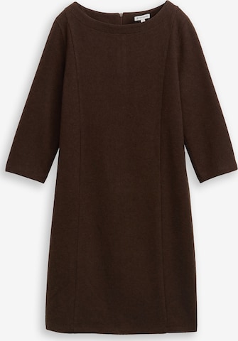 TOM TAILOR Kleid 'Cosy' in Braun: Vorderseite