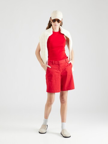 ESPRIT Normální Kalhoty – červená