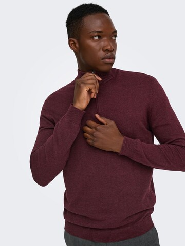 Pullover 'ONSLoui' di Only & Sons in rosso