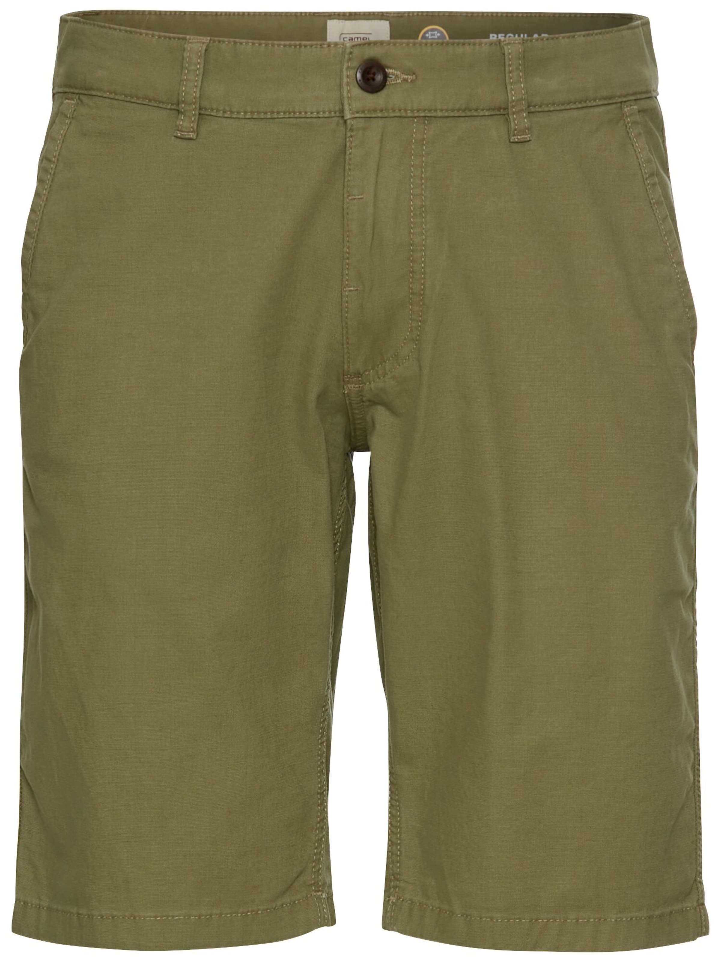 CAMEL ACTIVE Chinoshorts aus Baumwolle mit Stretch in Grün: Vorderseite