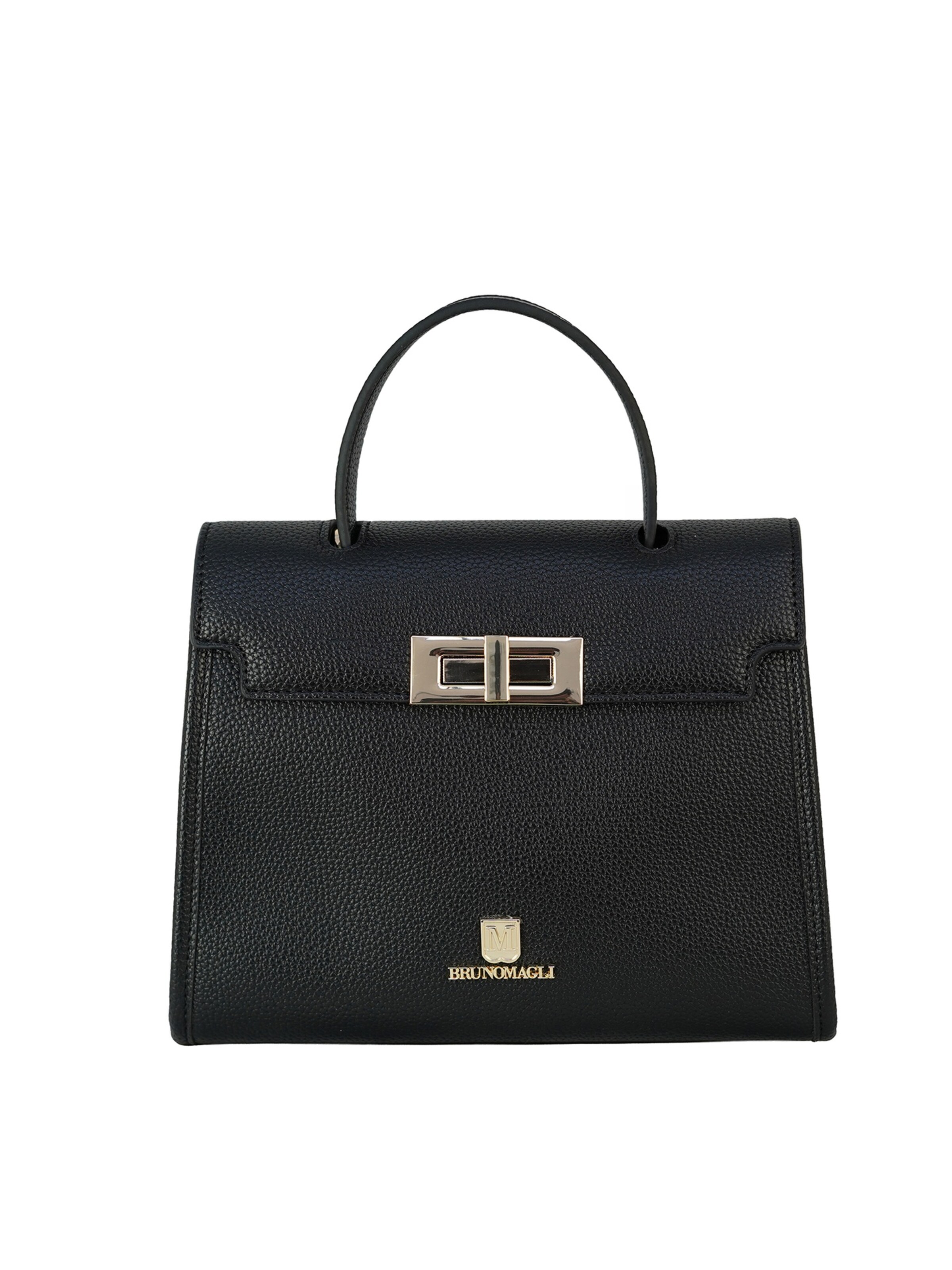 Borsa a mano 'Borsa a mano donna Bruno Magli Patty Handle eco-pelle nera' di Bruno Magli in nero: frontale