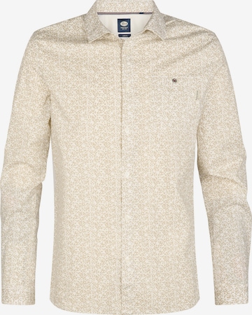 Petrol Industries Regular fit Overhemd in Bruin: voorkant
