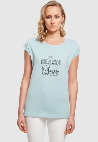 T-shirt 'Beach Please' Merchcode en bleu : devant