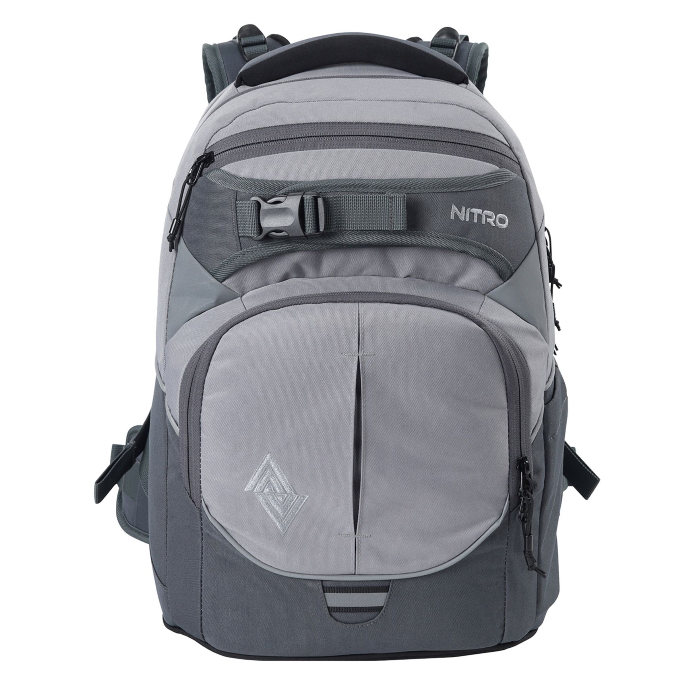NitroBags Backpack 'Superhero' in Grey: front