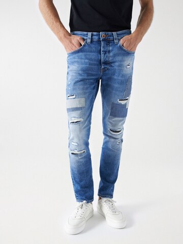 Salsa Jeans Slimfit Jeans in Blauw: voorkant