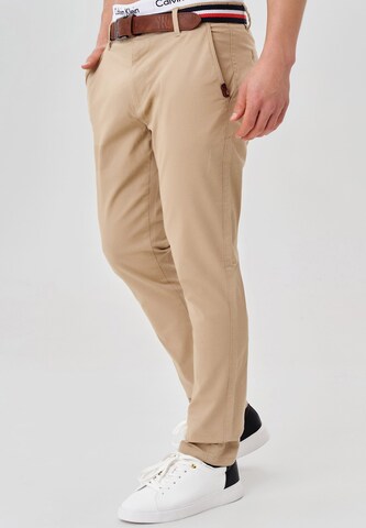 INDICODE JEANS Regular Chinohose 'Cherry' in Beige: predná strana