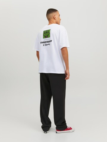 T-Shirt 'KEITH HARING' JACK & JONES en blanc