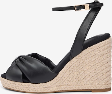 TOMMY HILFIGER Páskové sandály – černá: přední strana