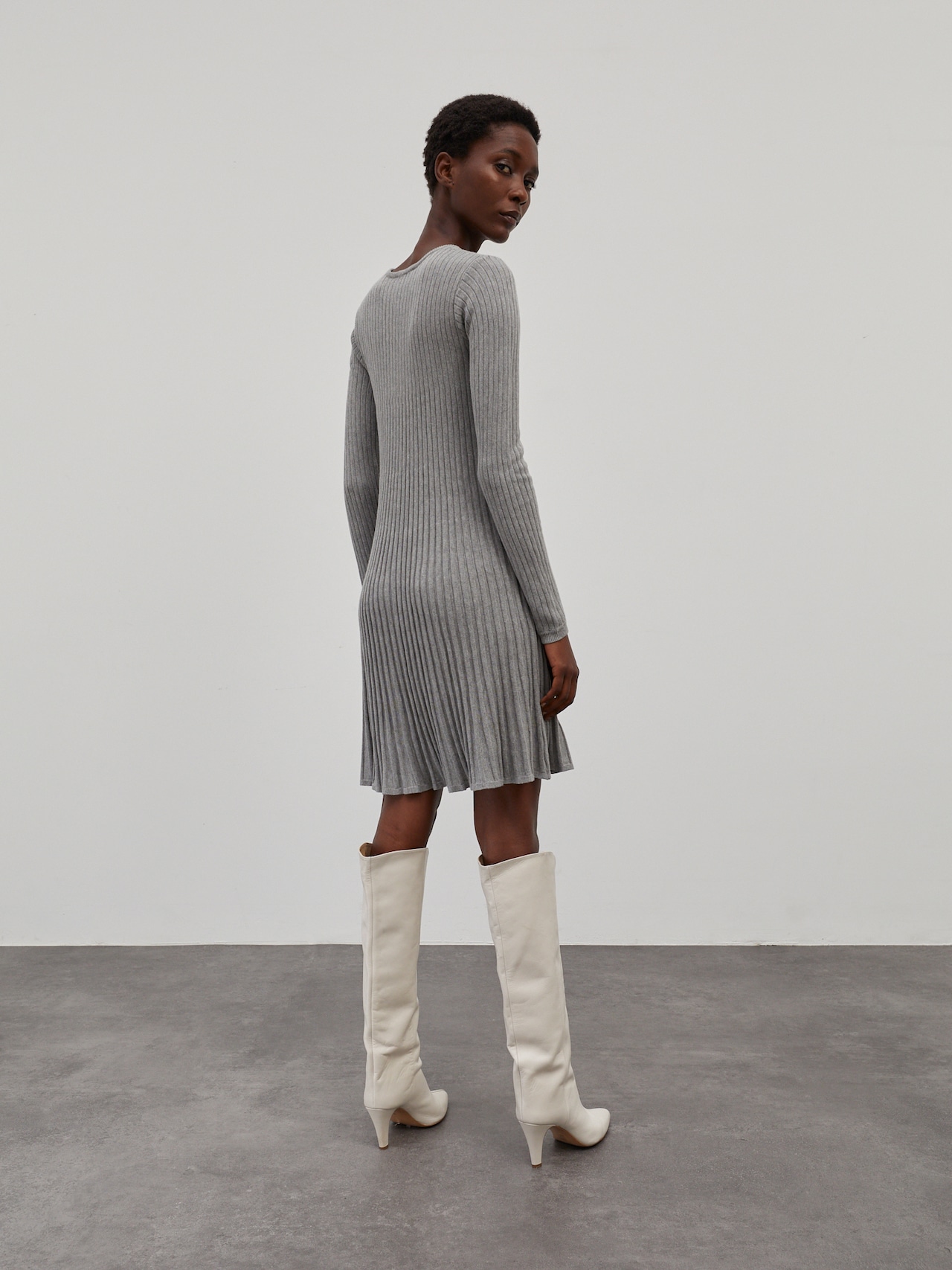 EDITED Producten Jurk 'Katrin' Grijs gemêleerd