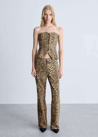 MANGO Loose fit Jeans 'Leo' in Brown