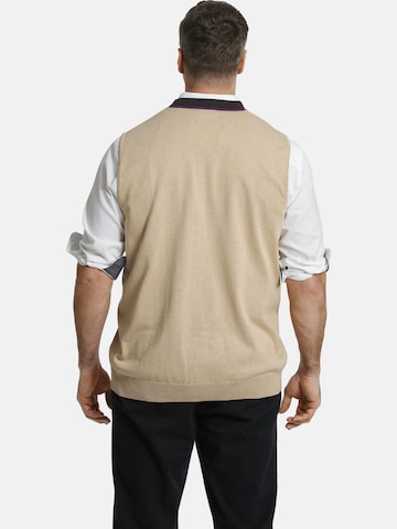 Charles Colby Gebreid vest 'Duke Pettiford' in Beige