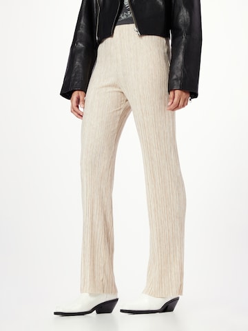 TOPSHOP Regular Pants in Beige: front