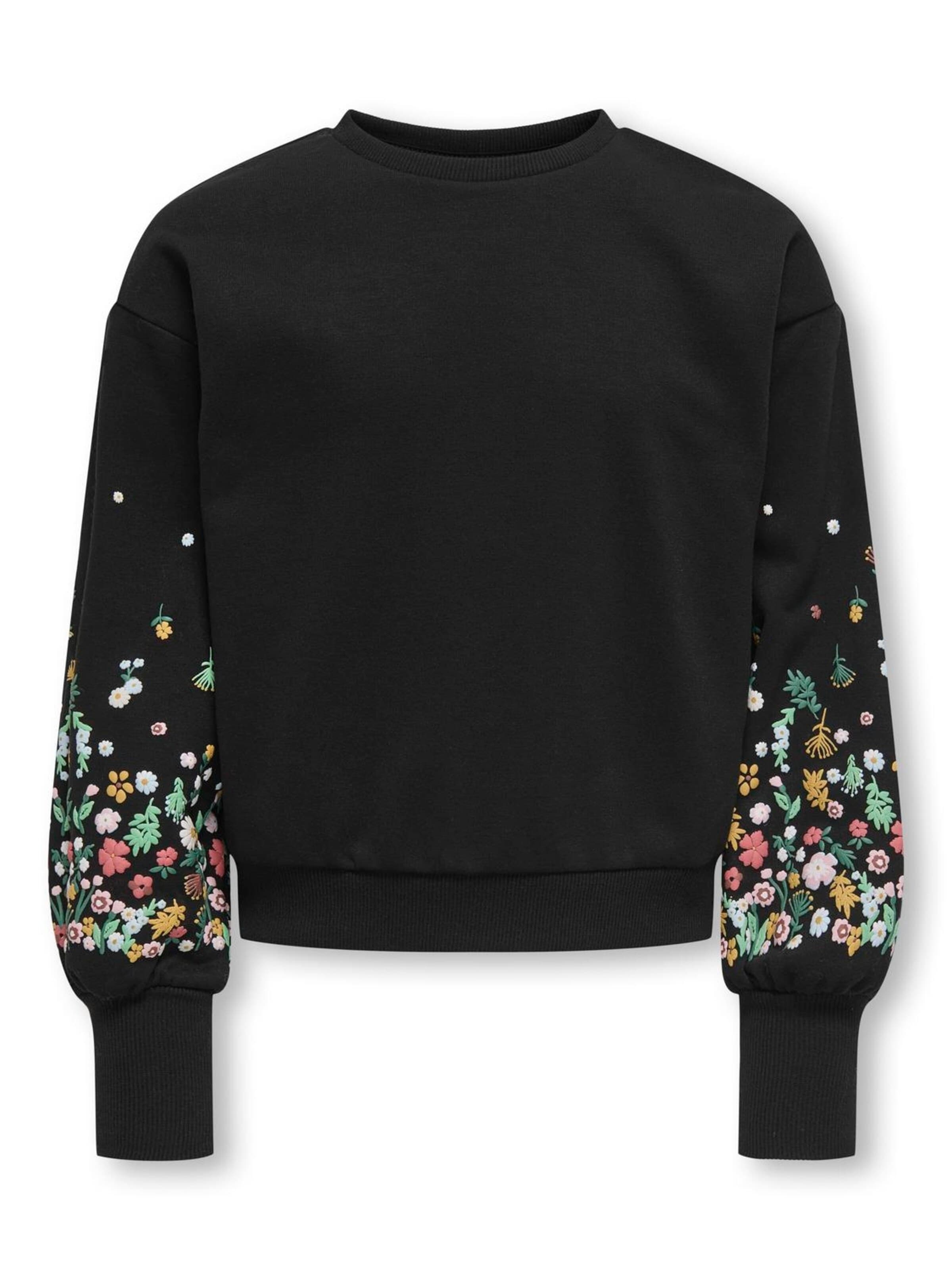 ONLY GIRLS Sweatshirt 'KOGBROOKE' in Schwarz: Vorderseite