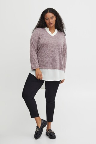 Fransa Curve Pullover 'REXAN' in Lila