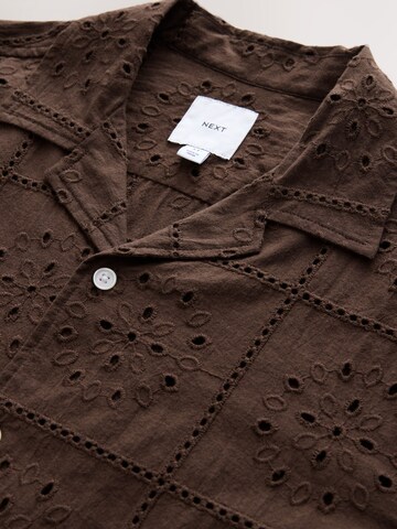 Next Regular fit Πουκάμισο σε καφέ