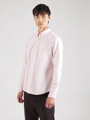 Coupe slim Chemise 'H-ROAN-BD-E-C1-243' BOSS en rose : devant