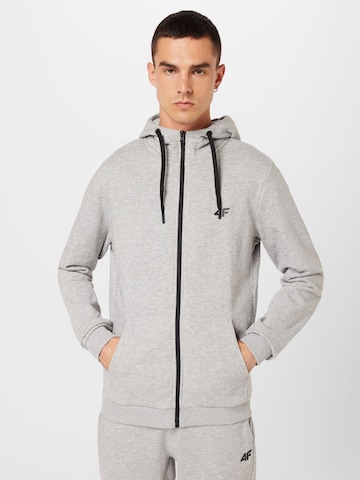 4F Sports sweat jacket in Grey: front