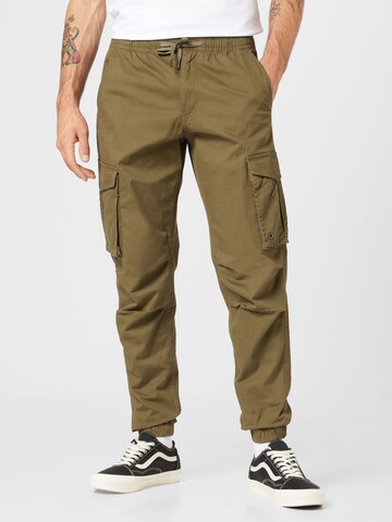 Effilé Pantalon cargo 'Kane Noah' JACK & JONES en vert : devant