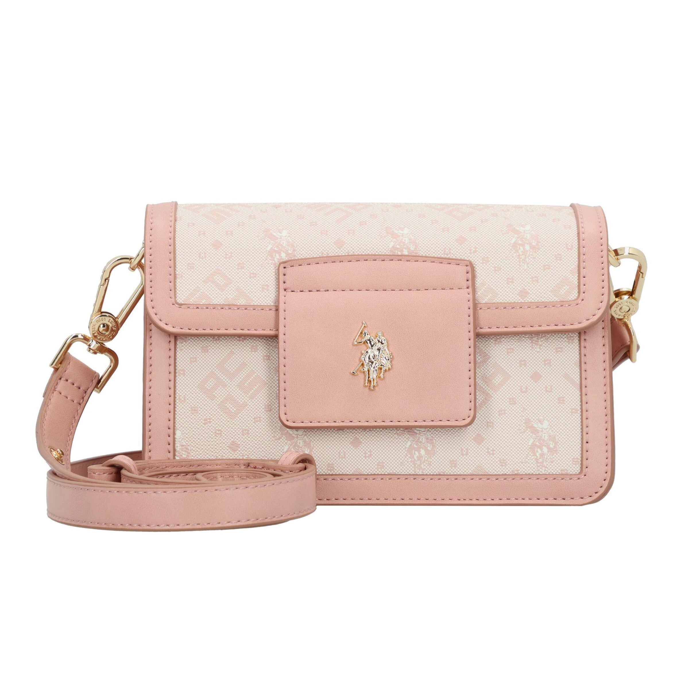 Sac à bandoulière 'New Hampton' U.S. POLO ASSN. en rose : devant