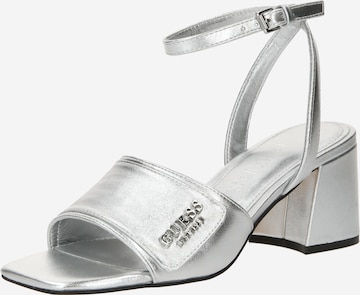 Sandales 'GABRAY' GUESS en argent : devant